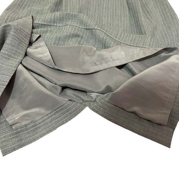 Tahari Arthur S. Levine (12) Pinstripe Fold Collar Sleeveless Sheath Dress Lined - Picture 9 of 14